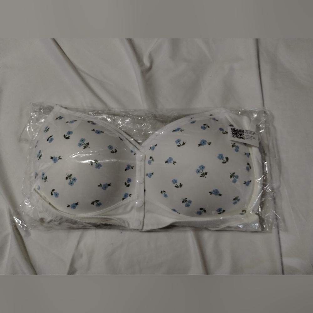 Floral White With Blue Flowers Daisy Bra "2 Pack" $19.99 Each